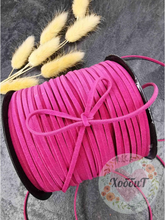 Шнур бархатный 2,5*1мм. (фукси)