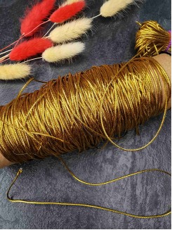 Шнур отделочный декоративный 1,5мм. (золото), 5метров