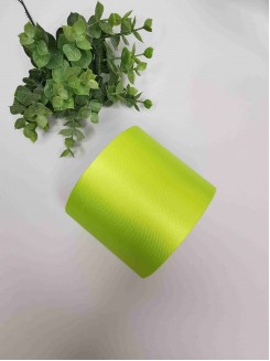 Лента атласная 7,5см. (лаймовый) №058