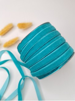 Лента бархатная 1см. (аквамариновый)