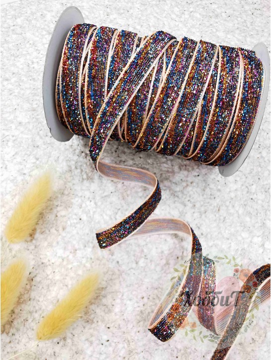 Лента с люрексом 1см. (разноцветный)