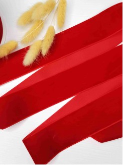 Лента бархатная 4см. (красный)