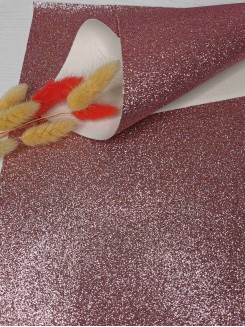 Кожзам с глиттером 20*30см. (розовый)