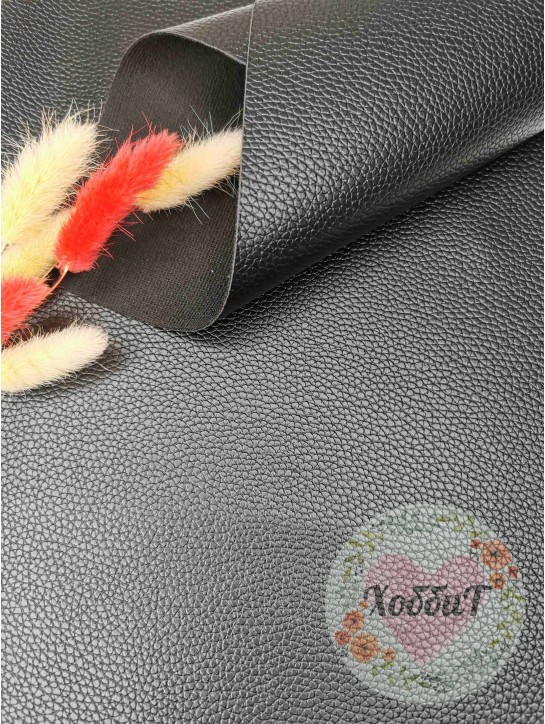 Кожзам матовый "Зернистый" 21*29,5см (черный)