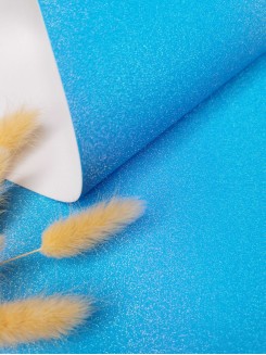 Кожзам с глиттером "Светоотражающий" 22*30см. (голубой)