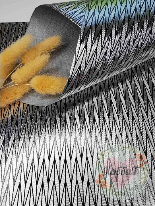 Кожзам текстурный "Узор" 21*29,5см. (серебро)