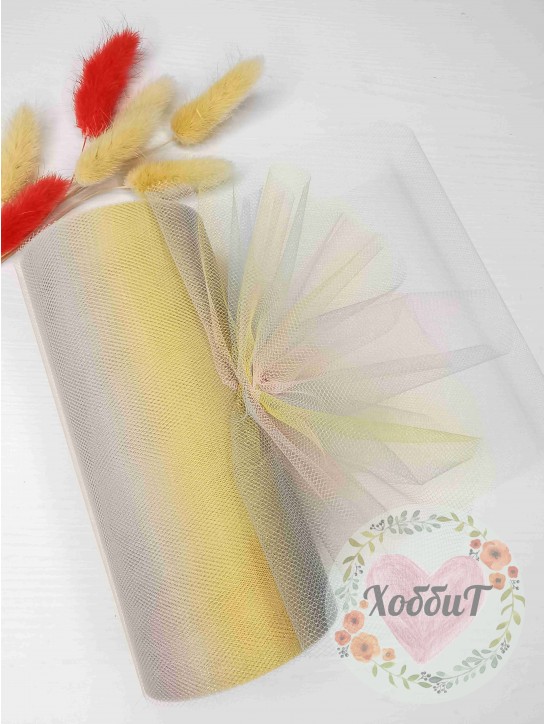 Фатин с переходом цвета 15см (мультиколор) №1