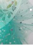 Фатин с пайетками "Горох" 15см (аквамариновый)